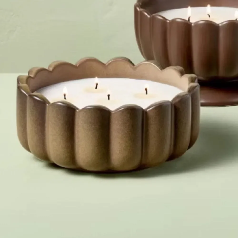 Scalloped Rim Harvest Chestnut Jar Candle - Hearth & Hand Magnolia 42Oz